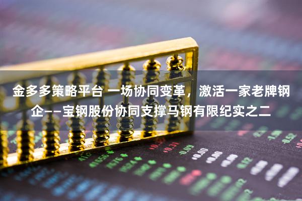 金多多策略平台 一场协同变革，激活一家老牌钢企——宝钢股份协同支撑马钢有限纪实之二