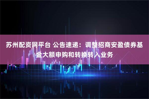 苏州配资网平台 公告速递：调整招商安盈债券基金大额申购和转换转入业务